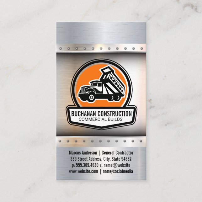 Cartão De Visita Trabalhos De Construção De Caminho De Carregamento (Frente)