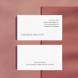 Cartão De Visita Trabalhos em rede brancos pretos mínimos simples