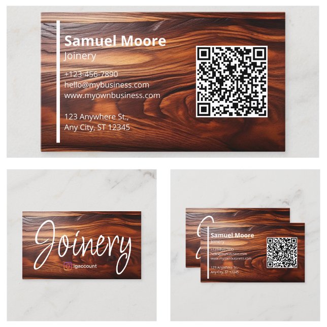 Cartão De Visita Trabalhos Modernos em Madeira Modelos de Madeira C (Modern Woodworking Cocobolo Wood Templates Business Card
)
