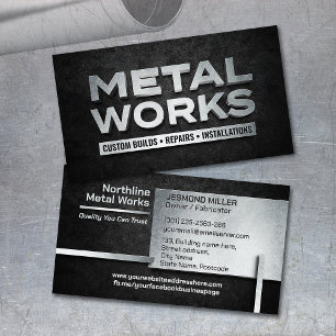 Cartão De Visita Trabalhos Profissionais em Metal - Fabricação de M
