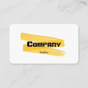 Cartão De Visita Traço de Cor de Água Laranja