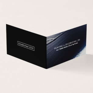 Cartão De Visita Traço de pintura preta, fotografia de pintor e dec