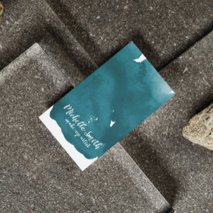 Cartão De Visita traço do pincel do pincel de cor d'água do abstrat