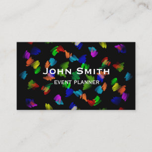 Cartão De Visita traços de tinta abstrato brilhante ousados moderno