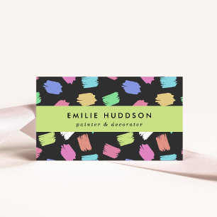 Cartão De Visita Traços, Pincel, Pintura, Decorador