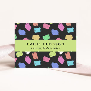 Cartão De Visita Traços, Pincel, Pintura, Decorador