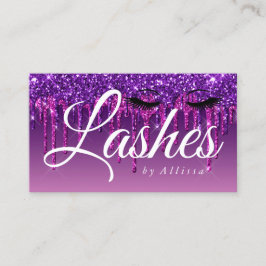 Cartão De Visita Traços Roxos De Olho Luminoso