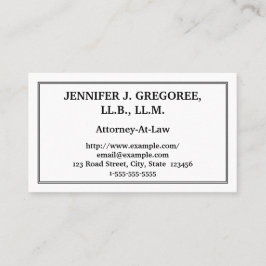 Cartão de visita tradicional & liso da