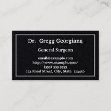 Cartão de visita tradicional & liso do general