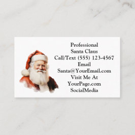 Cartão De Visita Traditional Santa Claus Business Card
