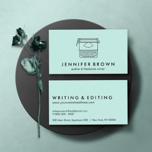 Cartão De Visita Tradutor do Autor de Digitalização Vintage