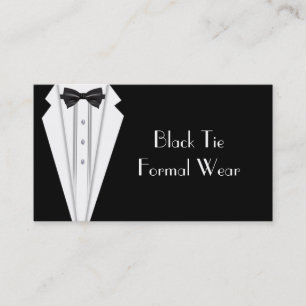 Cartão De Visita Traje Formal Black Tie Smoking Negócios