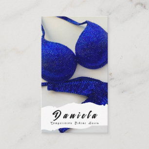 Cartão De Visita Trajes de Competição de Fitness Crystal Bikini par