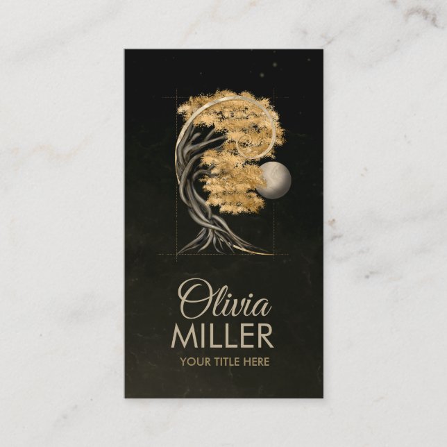 Cartão De Visita Transformação Eterna - Espírito da Borboleta Bonsa (Frente)