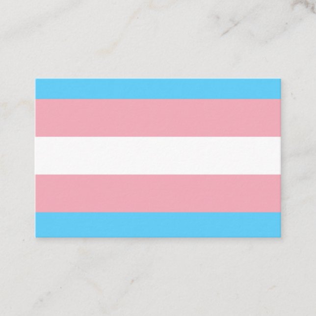 Cartão De Visita Transgender Flag (Frente)