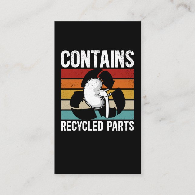 Cartão De Visita Transplante De Rim Cuto Destinatário Do Órgão (Frente)