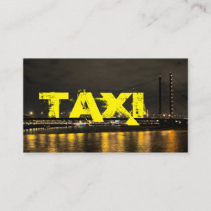 Cartão De Visita Transportador de camionistas de táxi com linha do 