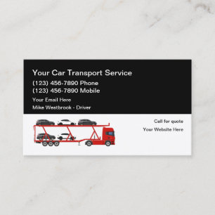 Cartão De Visita Transportador de Carros Automotivos Modernos