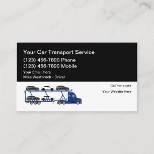 Cartão De Visita Transportador de Carros de Transporte Automotivo M