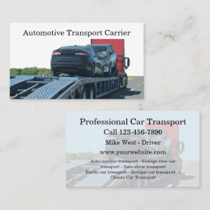 Cartão De Visita Transportador de Carros para Transporte Automotivo