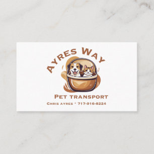 Cartão De Visita Transporte de Animais Ayres Way