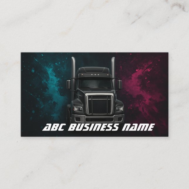 Cartão De Visita Transporte de Caminhão de Serviço Pesado (Frente)