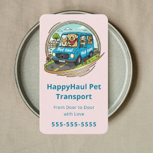 Cartão De Visita Transporte Profissional de Animais Luxuoso Shuttle