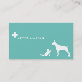 Cartão de visita transversal veterinário do ı