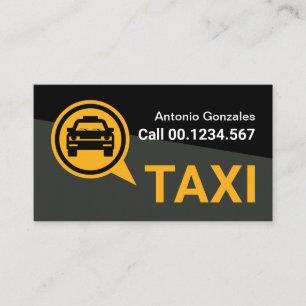 Cartão De Visita Trapézio Cinza Preto Táxi Amarelo