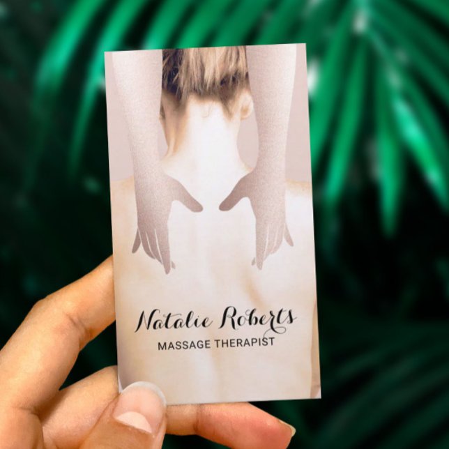 Cartão De Visita Tratamento de Massagem Corpo de Saúde Spa Chiropra (Criador carregado)