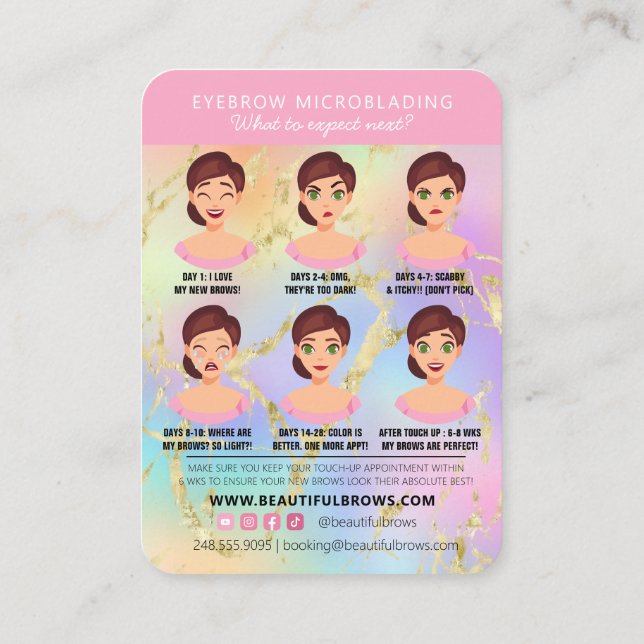 Cartão De Visita Tratamento e Apl de Instruções de Microbexiga (Verso)