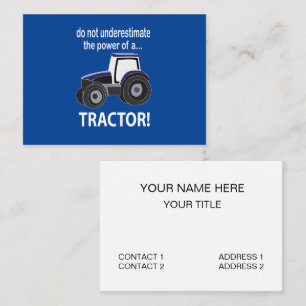 Cartão De Visita Trator Poder Trator