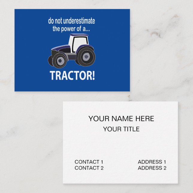 Cartão De Visita Trator Poder Trator (Frente/Verso)