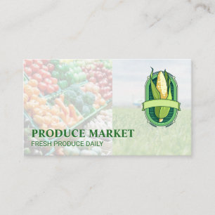 Cartão De Visita Trator Produzir Milho Fresco