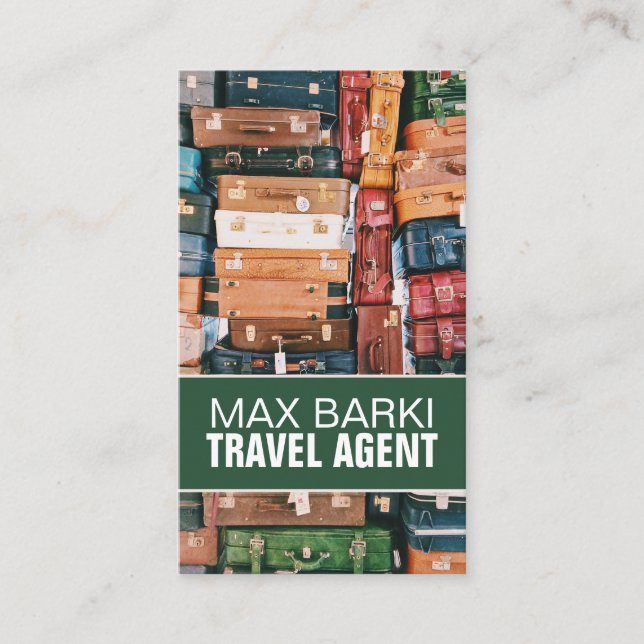 Cartão De Visita Travel Agency Agent Business Card (Frente)