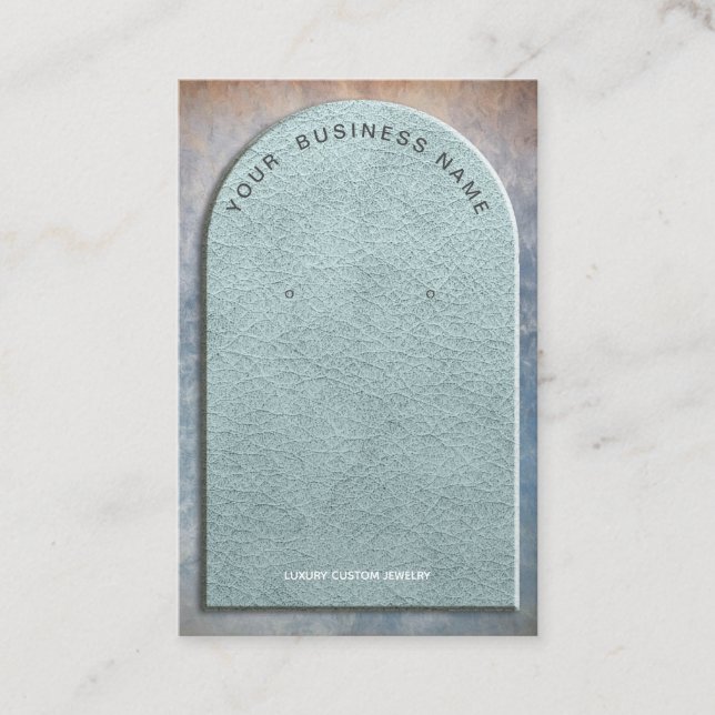 Cartão De Visita Treasure Faux Leather Arch Earring (Frente)