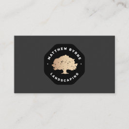 Cartão De Visita Tree Landscaper Landscaper Emblem Black