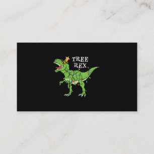 Cartão De Visita Tree Rex Dinosaur Engraçado Feliz Natal Pajama Xma
