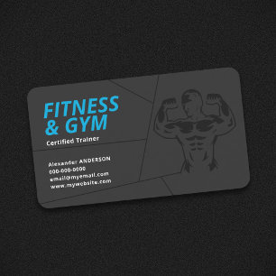 Cartão De Visita Treinador da Athletic Gym & Fitness