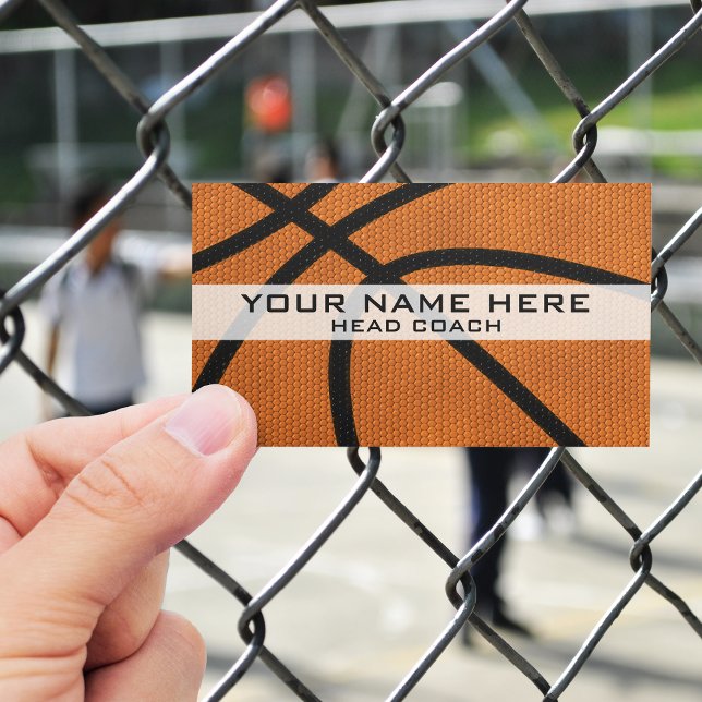 Cartão De Visita Treinador de Basquete (Criador carregado)