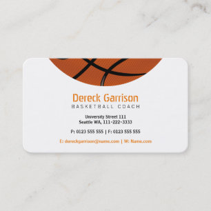 Cartão De Visita Treinador de basquetebol Esporte