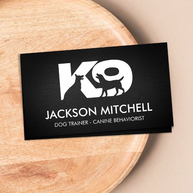 Cartão De Visita Treinador de Cães do K9 - Comportador Canino (Criador carregado)