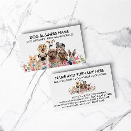 Cartão De Visita Treinador de Cães Médios de Pequeno Tamanho