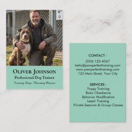 Cartão De Visita Treinador de Cães Profissional Personalizado Minim
