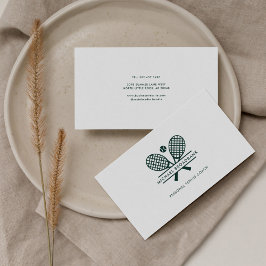 Cartão De Visita Treinador de esporte profissional para Tênis de le