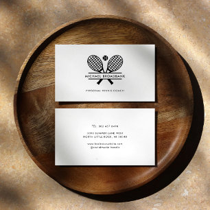 Cartão De Visita Treinador de Esportes de Tênis para Leitura Pessoa