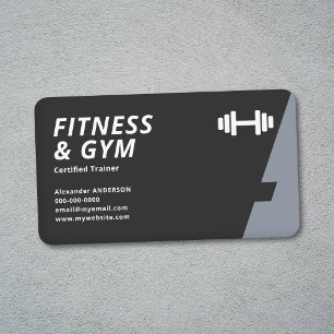 Cartão De Visita Treinador de Fitness e Academia