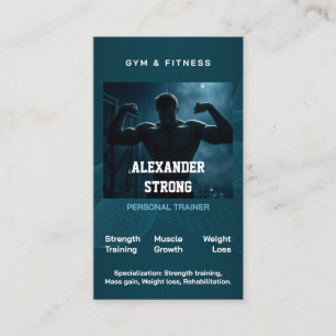 Cartão de visita treinador de fitness musculação a