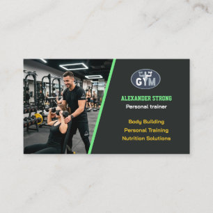 Cartão de visita treinador de fitness musculação a
