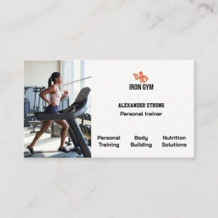 Cartão de visita treinador de fitness musculação a